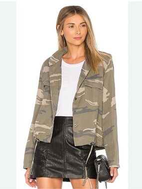 Rails Olive Camo Utility Jacket in Green & Tan